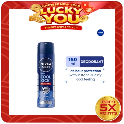 NIVEA Men Deodorant Cool Kick Anti-Perspirant Spray 150ml