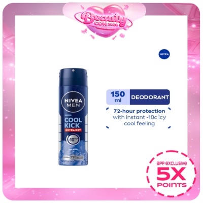 NIVEA - Men Deodorant Cool Kick Anti-Perspirant Spray 150ml
