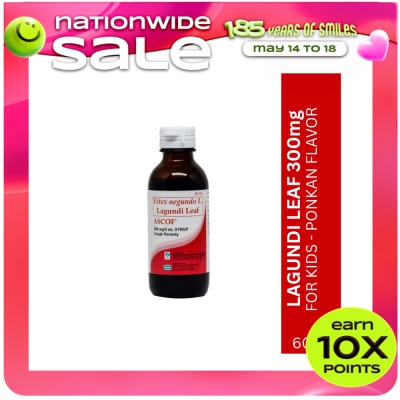 ASCOF - Lagundi for Kids 300mg/5mL Ponkan-Flavored Syrup 60mL Bottle