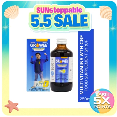 GROWEE - GROWEE Vitamins With Chlorella Growth Factor Syrup 250ml