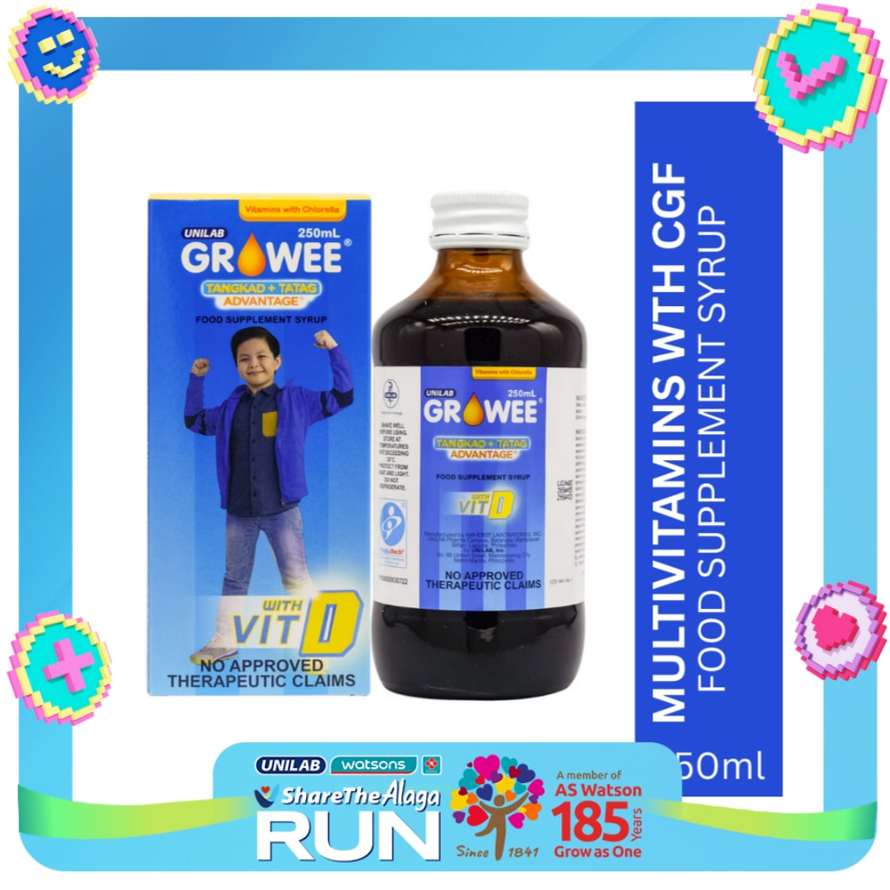 GROWEE Vitamins With Chlorella Growth Factor Syrup 250ml