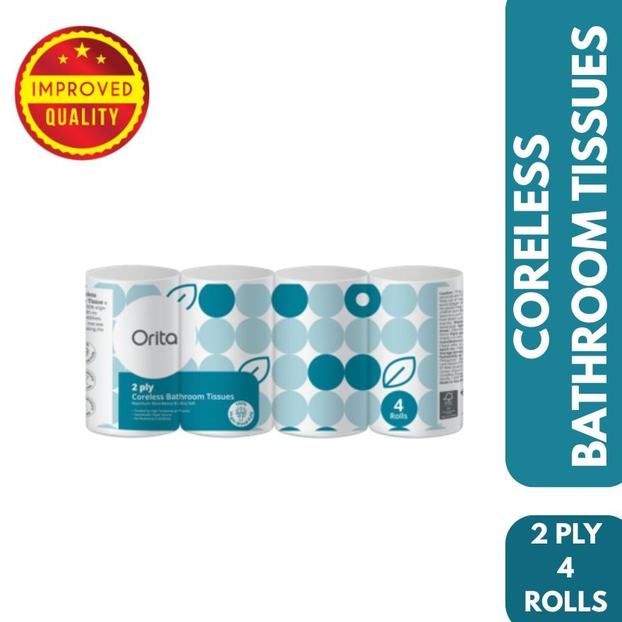 2-ply 4 Rolls Coreless Bathroom Tissue image