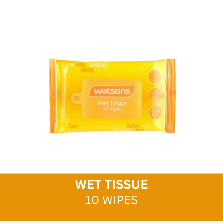 Yellow Wet Tissue 10 Sheets