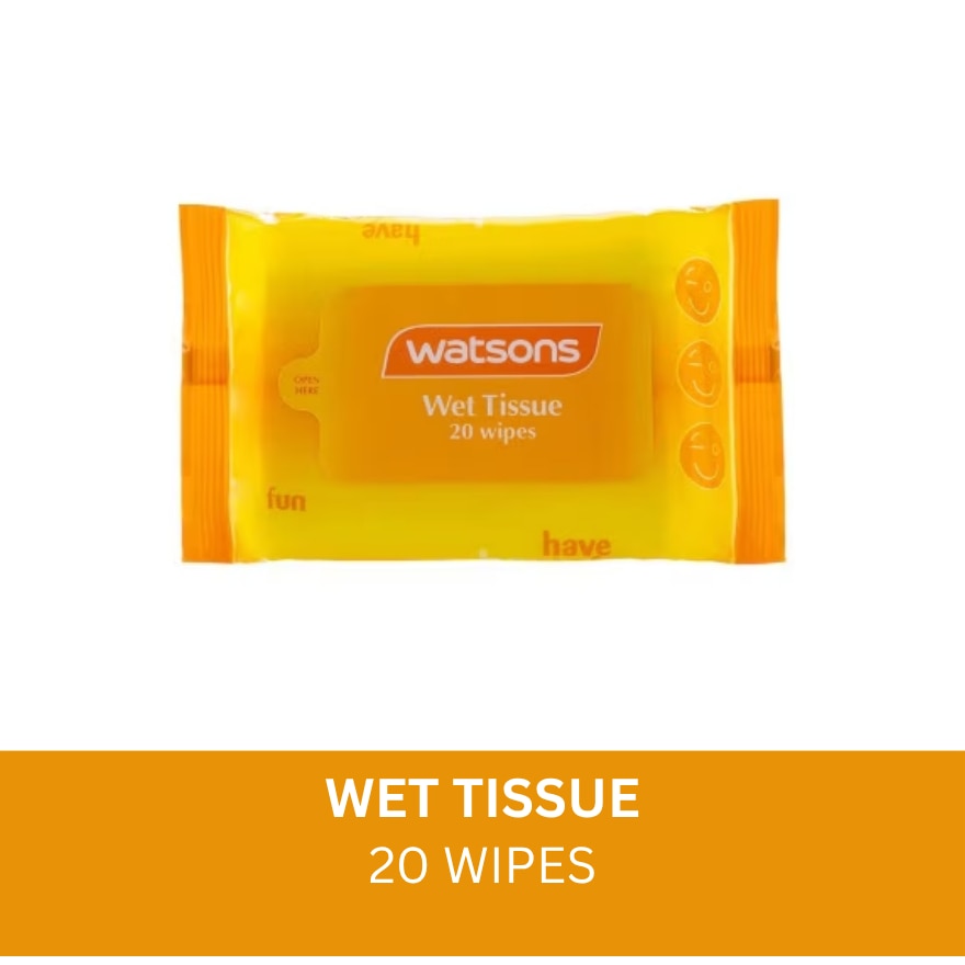 Yellow Wet Tissue 20 Sheets