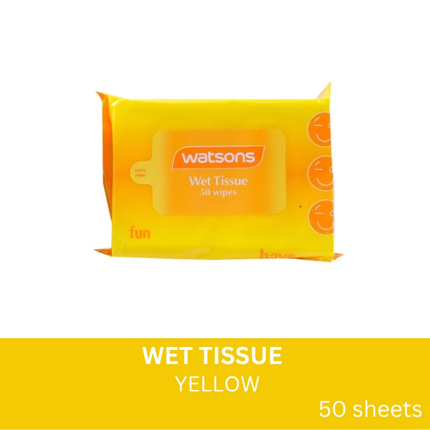 Yellow Wet Tissue 50 sheets