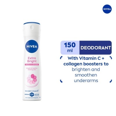 NIVEA NIVEA Deodorant Extra Brightening Anti-Perspirant Spray 150ml