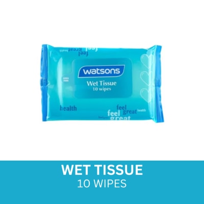 WATSONS Blue Wet Tissue 10 Sheets