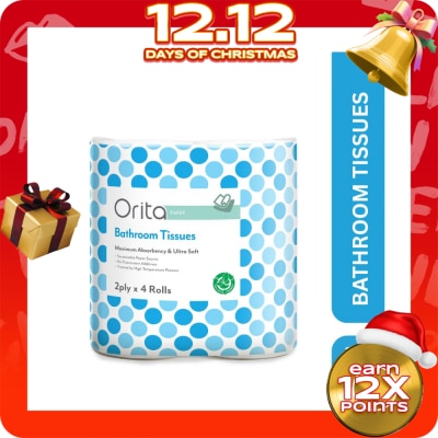ORITA 2-ply 4 Rolls Bathroom Tissue