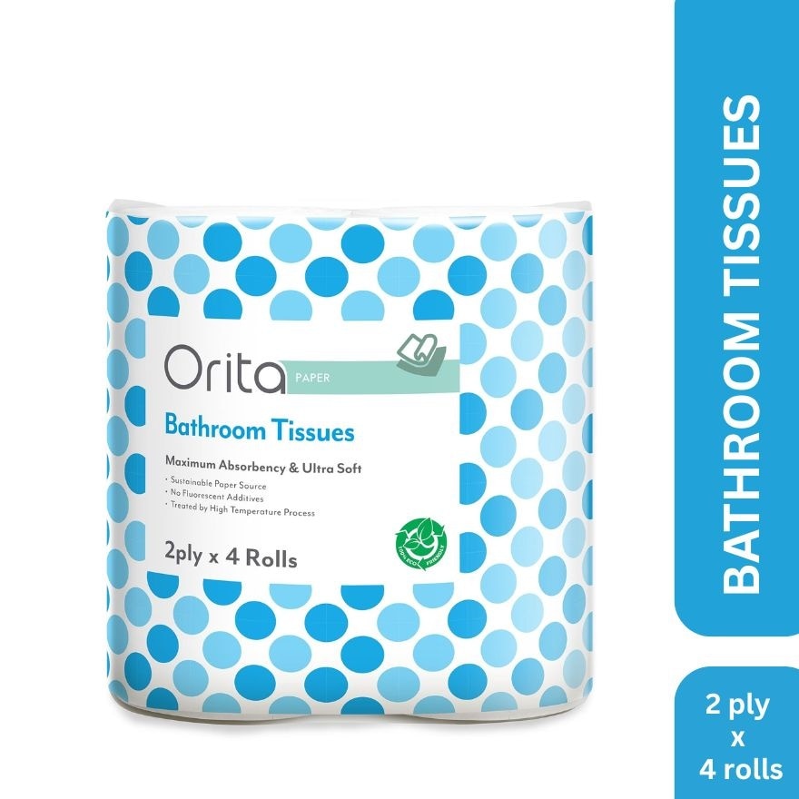 2-ply 4 Rolls Bathroom Tissue