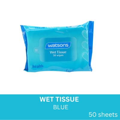 WATSONS Blue Wet Tissue 50 Sheets