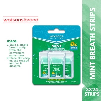 WATSONS Sugar Free Mint Breathe Strips