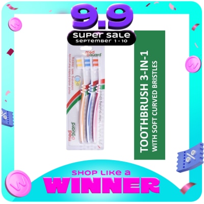 MED GUARD - Toothbrush 3-in-1 with Soft Curved Bristles 3s image