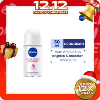 NIVEA NIVEA Deodorant Extra Brightening Anti-Perspirant Roll-On 50ml