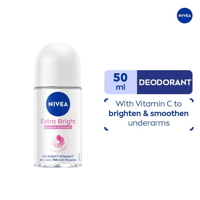 NIVEA Deodorant Extra Brightening Anti-Perspirant Roll-On 50ml