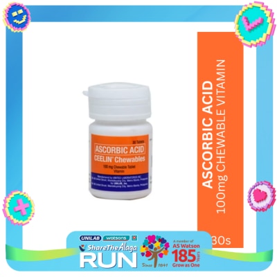 CEELIN Ascorbic Acid Chewable 100mg 30 Tablets