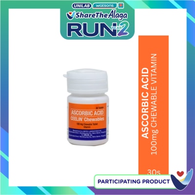 CEELIN Ascorbic Acid Chewable 100mg 30 Tablets image
