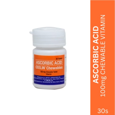 CEELIN Ascorbic Acid Chewable 100mg 30 Tablets