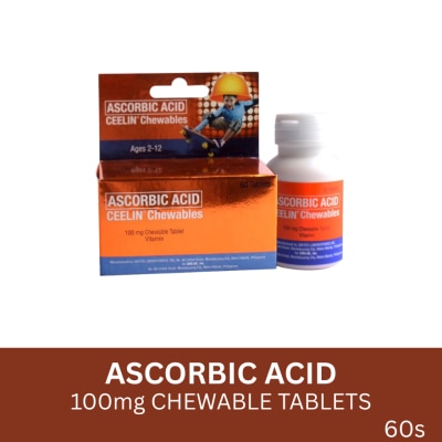 CEELIN Ascorbic Acid 100mg Tablets  x 60 Chewable Tablets/Pack