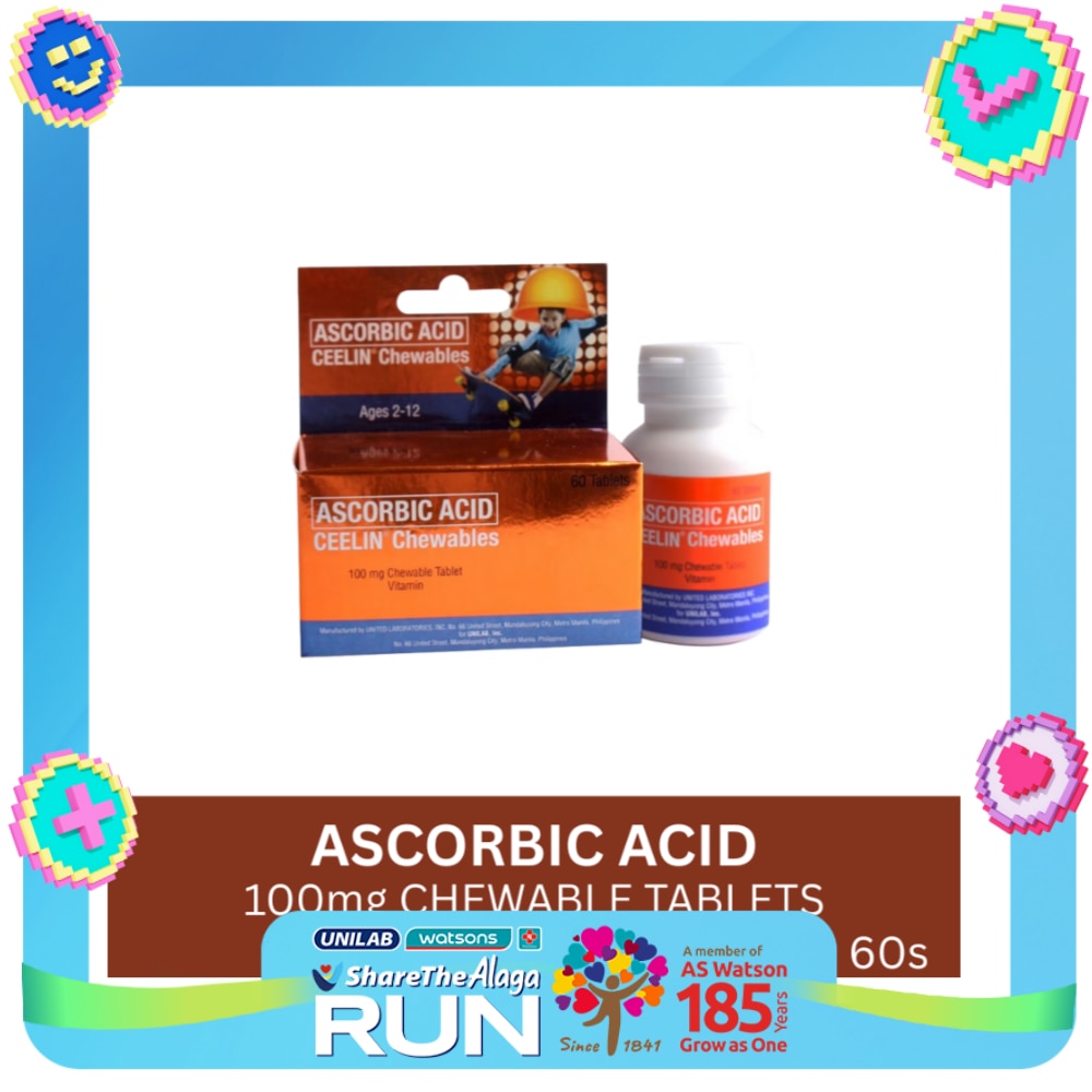 Ascorbic Acid 100mg Tablets  x 60 Chewable Tablets/Pack