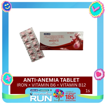 HEMARATE Iron + Folic Acid + Vitamin B Complex 1 Tablet