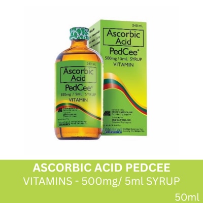 PEDCEE, PedCee Ascorbic Acid 50ml Syrup | Watsons Philippines