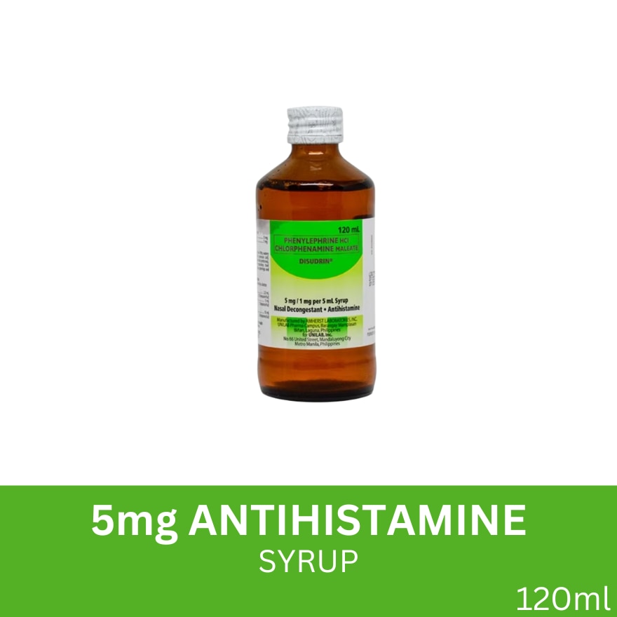 Phenylephrine HCl 5mg Chlorphenamine Maleate 1 mg Syrup 120mL