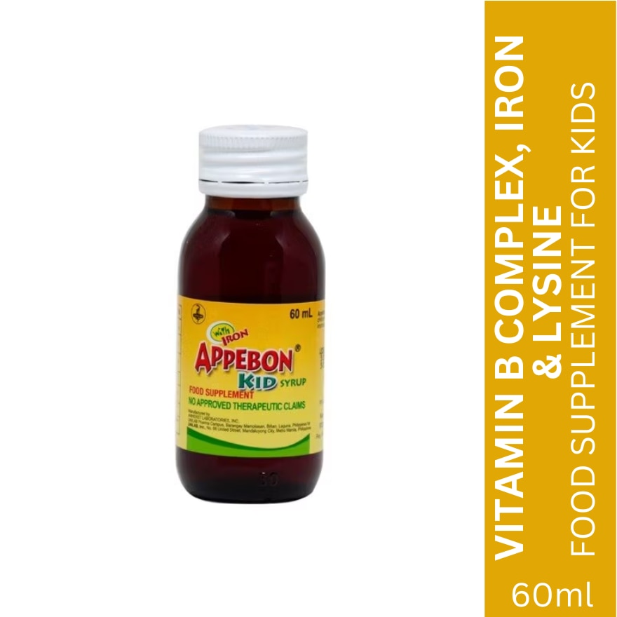 Vitamin B1 Vitamin B6 Vitamin B12 Iron Lysine Kids Syrup 60mL