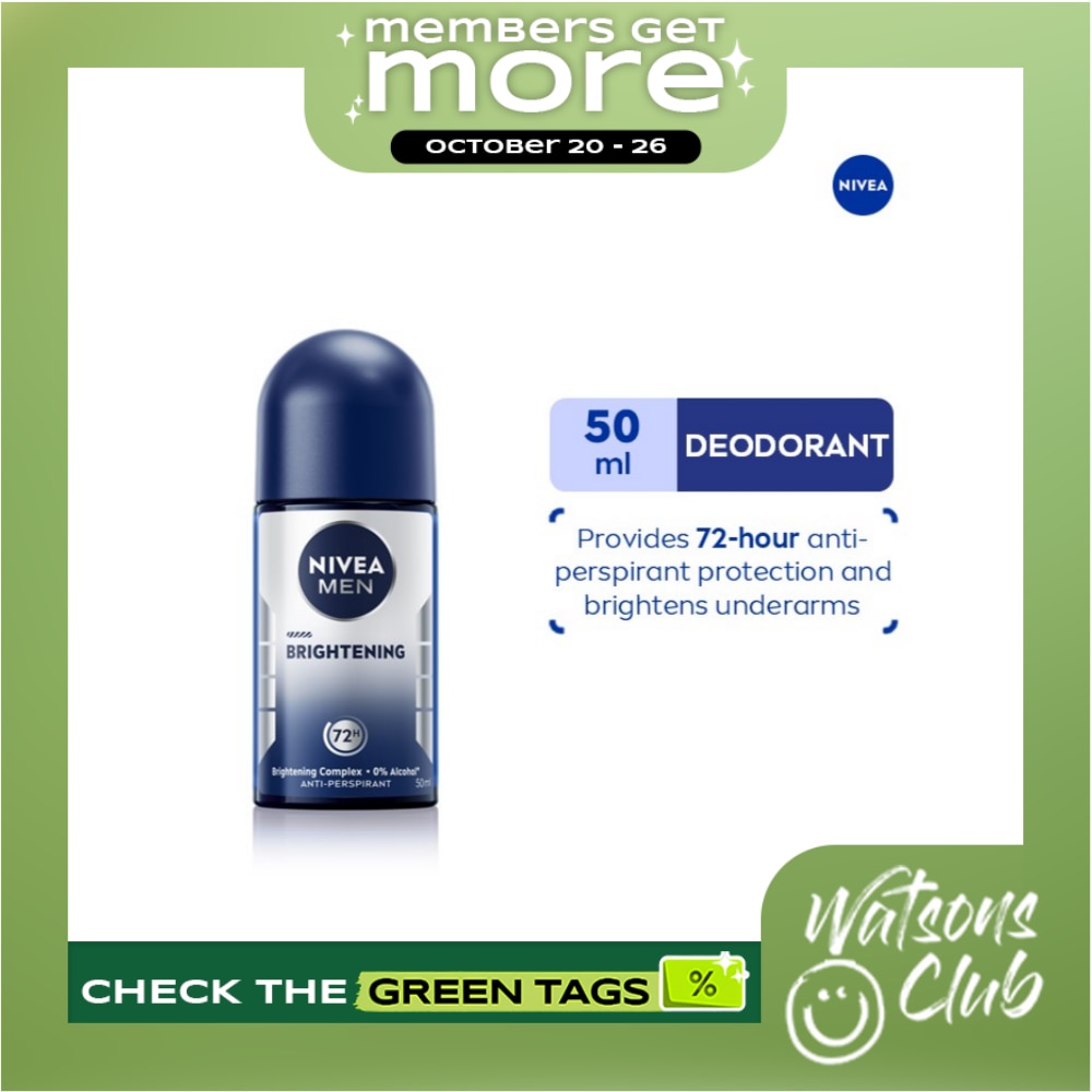 NIVEA Men Deodorant Brightening Anti Perspirant Roll On 50ml image