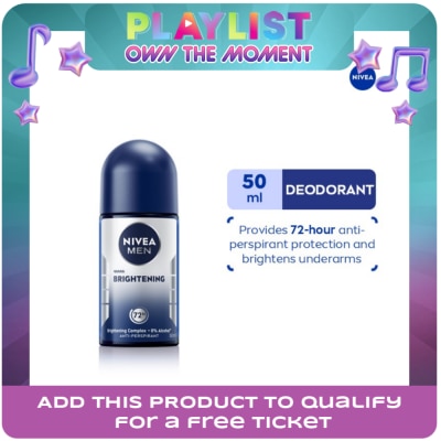 NIVEA - NIVEA Men Deodorant Brightening Anti-Perspirant Roll-On 50ml