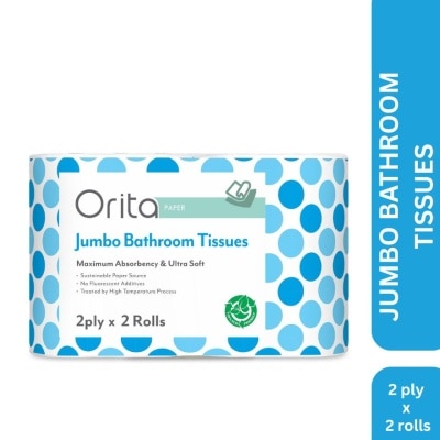 ORITA 2-ply 2 Rolls Jumbo Bathroom Tissue