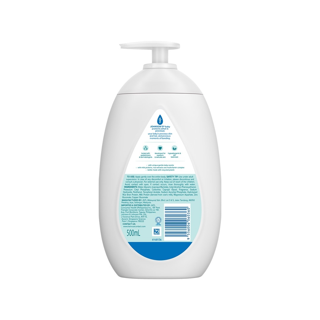 Johnson's Milk+Rice Baby Lotion 500ml-Lotion for Baby,Baby Essentials,Baby Body Lotion,Milk Lotion