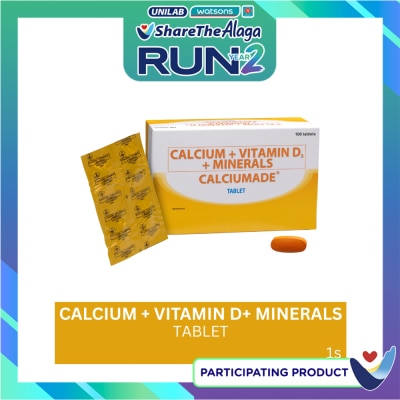 CALCIUMADE CALCIUMADE Calcium + Vitamin D + Minerals 1 Tablet image