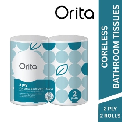ORITA Coreless Bathroom Tissue 2 Ply 2 Rolls