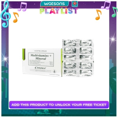 CONZACE Multivitamins + Mineral 1 Softget Capsule (sold per piece)
