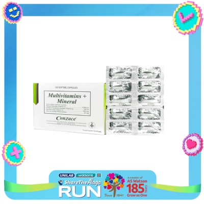 CONZACE Multivitamins + Mineral 1 Softget Capsule (sold per piece)