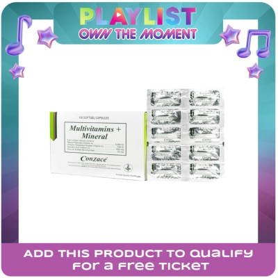 CONZACE - Multivitamins + Mineral 1 Softget Capsule (sold per piece)