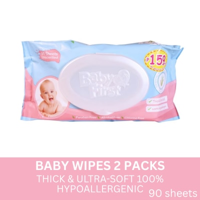 BABY FIRST Babywipes 90s Pack of Two