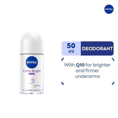 NIVEA NIVEA Deodorant Extra Bright & Firm with Q10 Anti-Perspirant Roll-On 50ml