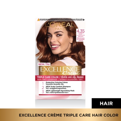LOREAL - LOREAL Paris Excellence Creme Triple Care Hair Color 4.35 Dark Chocolate Brown 172ml image