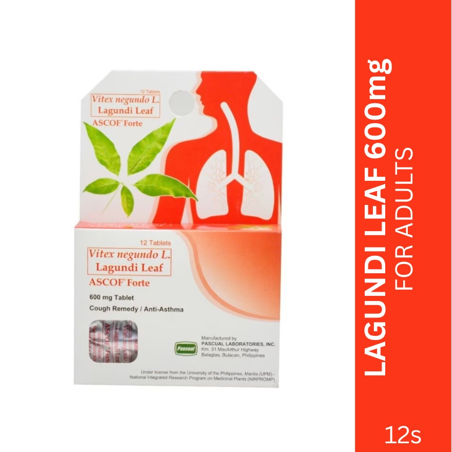 Lagundi for Adults 600 mg Tablet x12Tablets/Pack