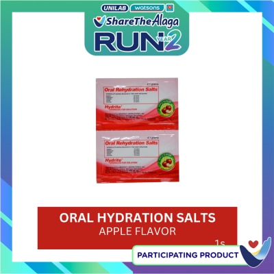 HYDRITE Sodium Chloride + Trisodium citrate dihydrate + Potassium Chloride + Anhydrous glucose Apple Reformulated Granules Sachet x 1Sachet image
