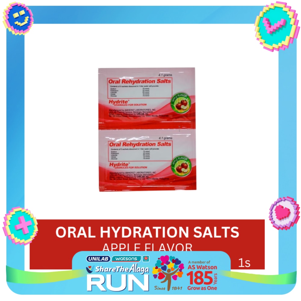 Sodium Chloride + Trisodium citrate dihydrate + Potassium Chloride + Anhydrous glucose Apple Reformulated Granules Sachet x 1Sachet