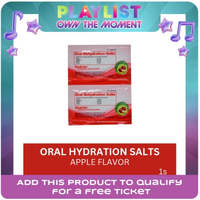 HYDRITE - Sodium Chloride + Trisodium citrate dihydrate +  Potassium Chloride + Anhydrous glucose Apple Reformulated Granules Sachet x 1Sachet