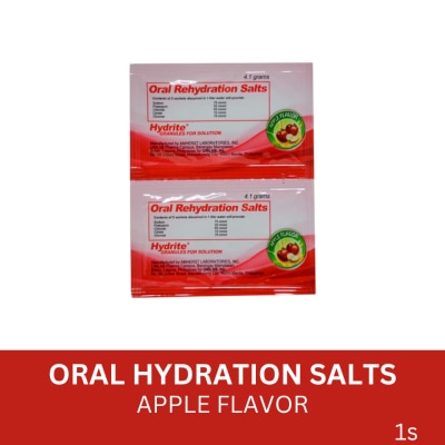 HYDRITE Sodium Chloride + Trisodium citrate dihydrate + Potassium Chloride + Anhydrous glucose Apple Reformulated Granules Sachet x 1Sachet