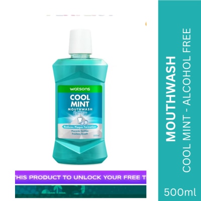 WATSONS Cool Mint Mouthwash Alcohol Free 500ml