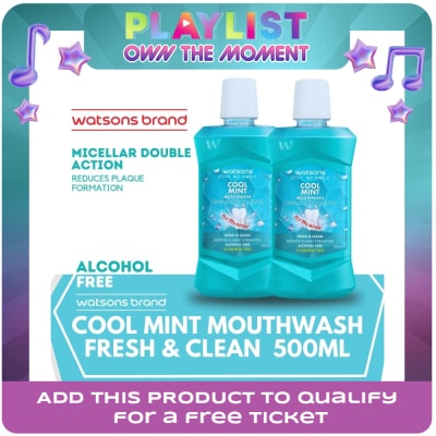WATSONS - Cool Mint Mouthwash Alcohol Free 500ml