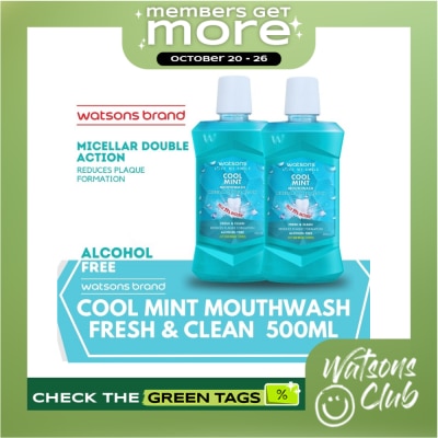 WATSONS Cool Mint Mouthwash Alcohol Free 500ml image