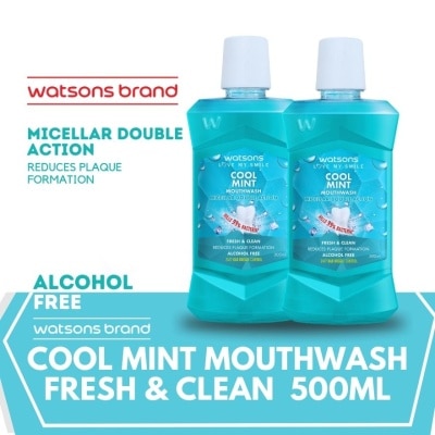 WATSONS Cool Mint Mouthwash Alcohol Free 500ml