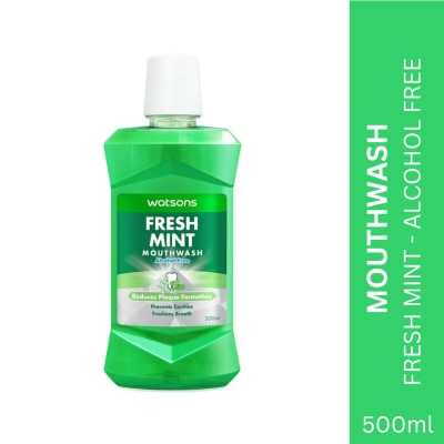 WATSONS Fresh Mint Mouthwash 500ml