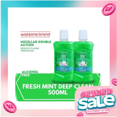 WATSONS Fresh Mint Mouthwash 500ml image